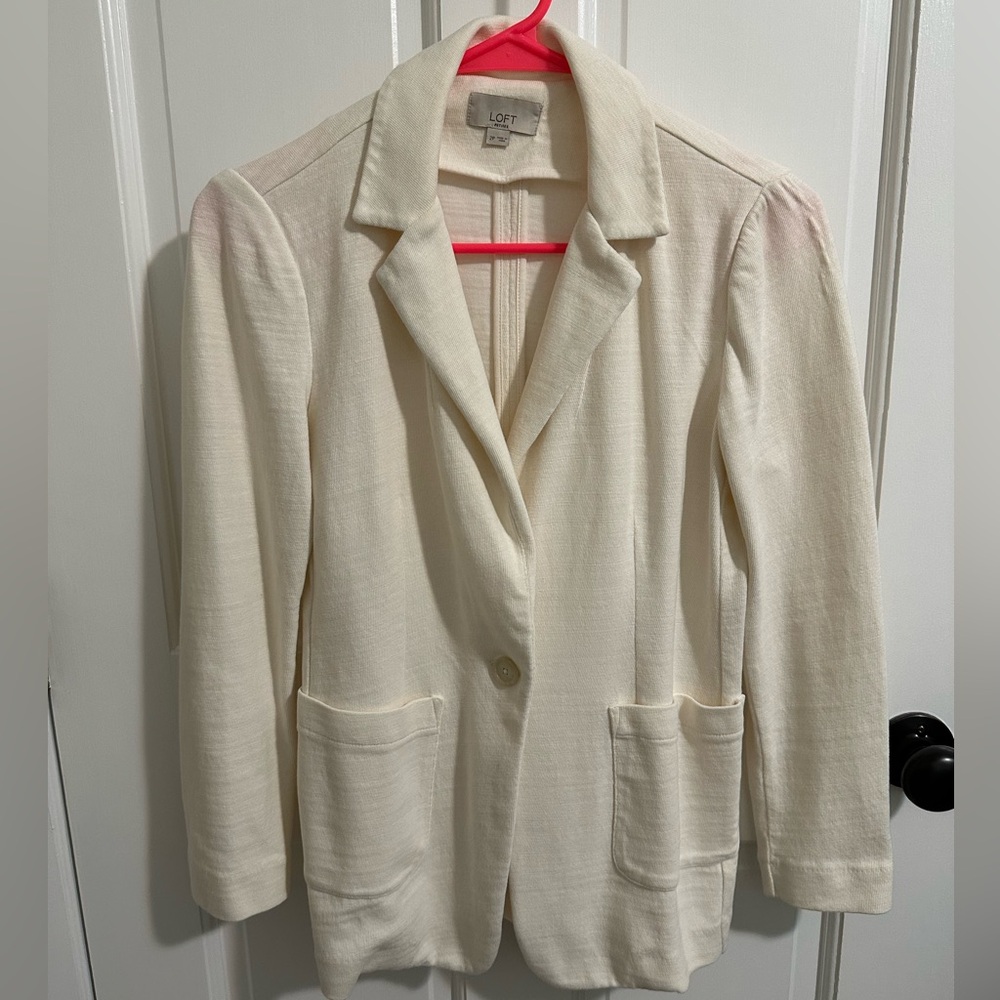 Loft sweatshirt material blazer